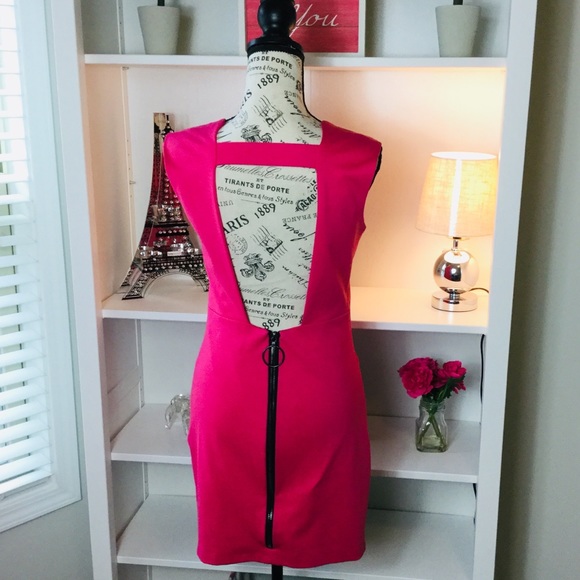 Privee Pink, Zipper Back Rayon/Nylon/Spandex Dress - Picture 3 of 7